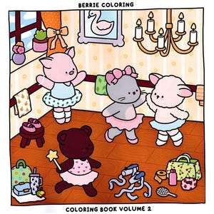 Berrie Cute & Comfy Coloring Pages 20,  Coloring Pages for Adults and Kids, Hobby Coloring Pages, Instant Download, Printable PDF File