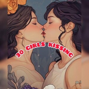 Two Women Kissing - Etsy Sweden