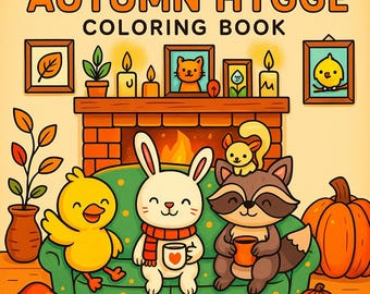 Spooky Cutie: Cute Relaxation Coloring Book by Coco Wyo Instant Digital Download Fun Relaxation PDF Book 10 Coloring Pages