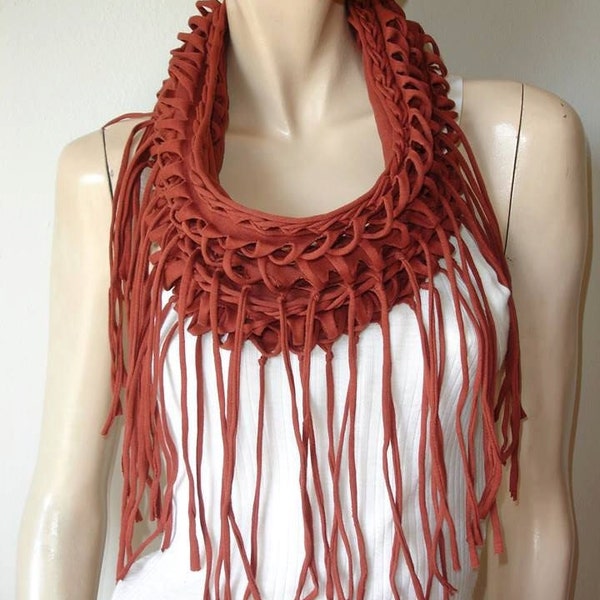 Braided Tshirt Scarf Etsy