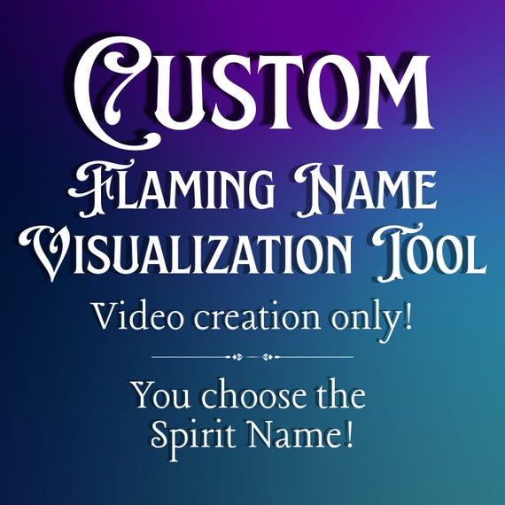 Custom Flaming Name Video Visualization Tool - Crafting Spirit Attunements Kabbalistic Visualization Method