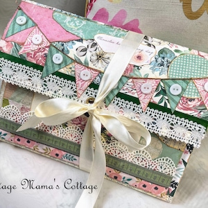 Vintage Spring Altered Book Junk Journal: Handmade Floral Scrapbook
