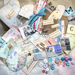 Mini Junk Journal Kit: Handmade Miniature Book, Ephemera & Paper Craft
