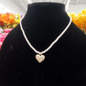 Pearl Heart Pendant Necklace