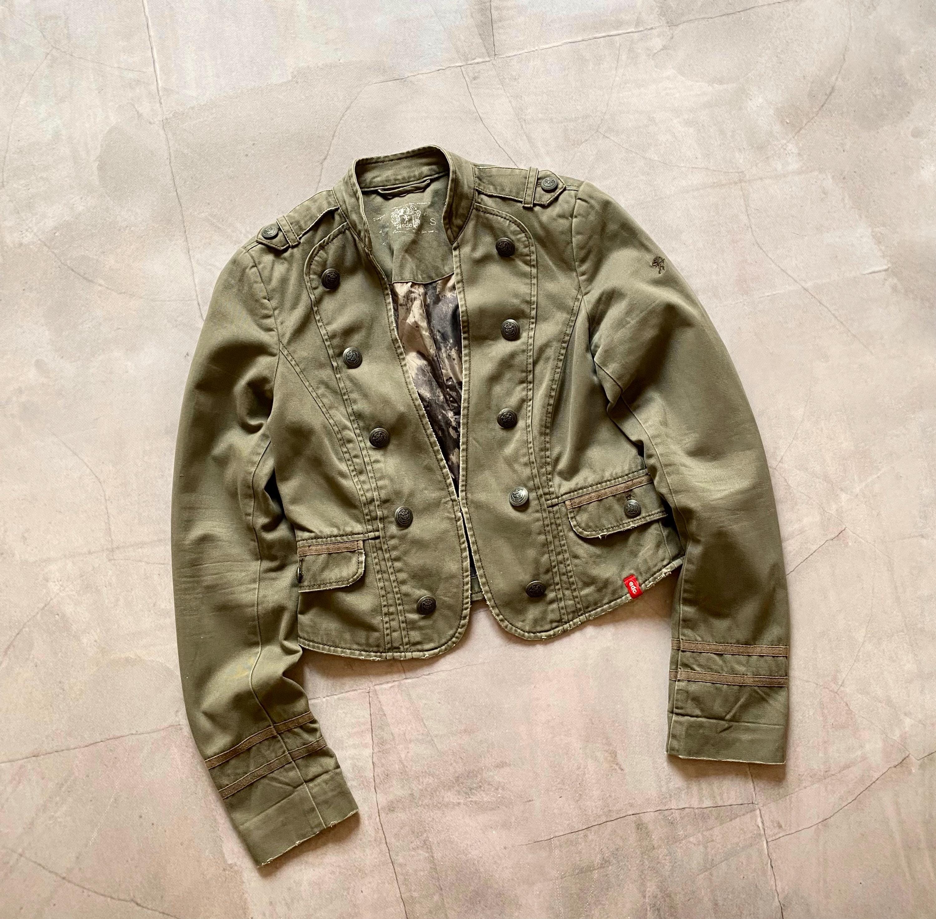 00s Napoleon Military Distressed Cropped Jacket Coat Japan PPFM