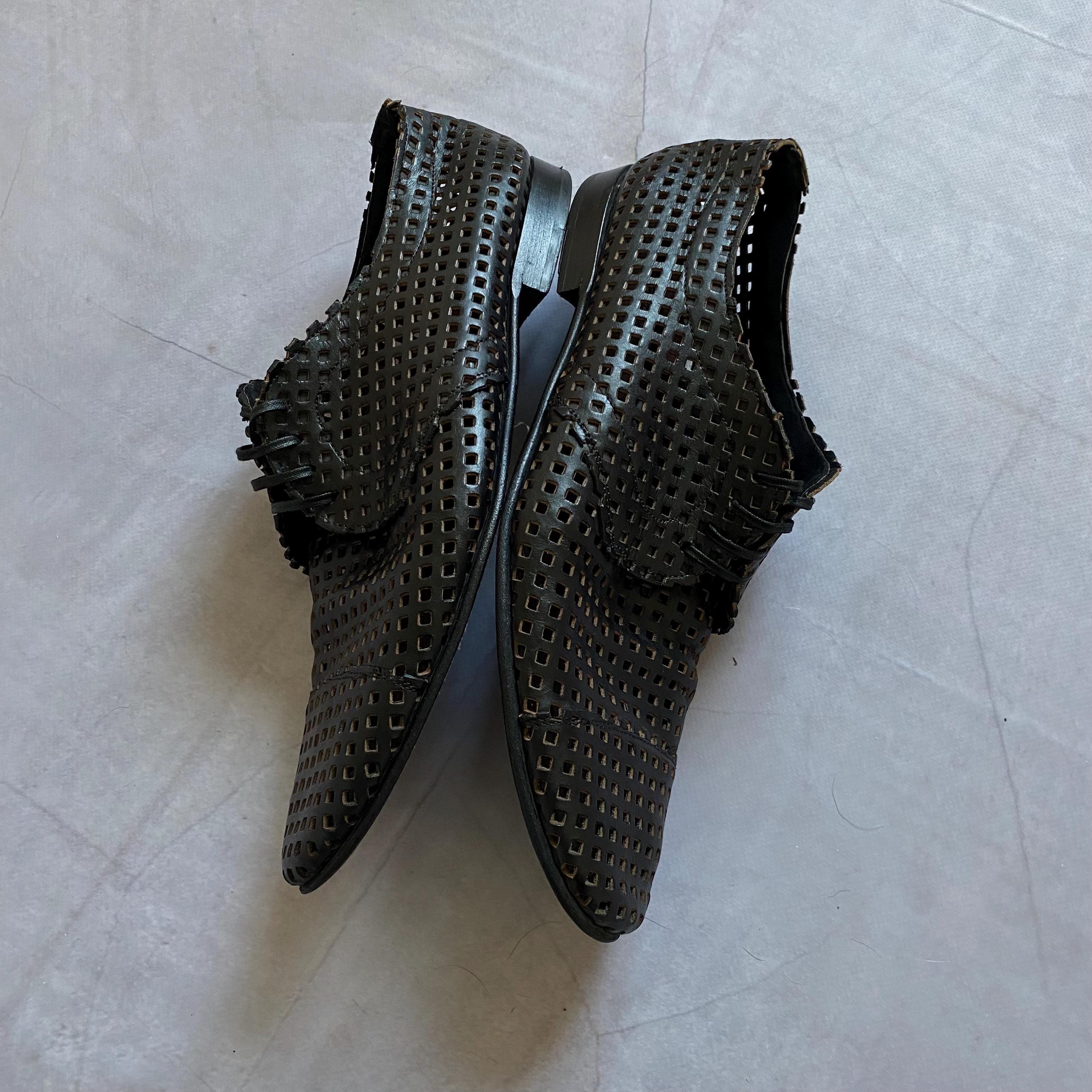 Archive Vintage Dolce Gabbana Leather Avant-garde Shoes Size US 11