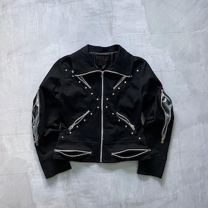 Vintage 90s Opium Goth Bandage Zip Jacket Tripp NYC Style Women's