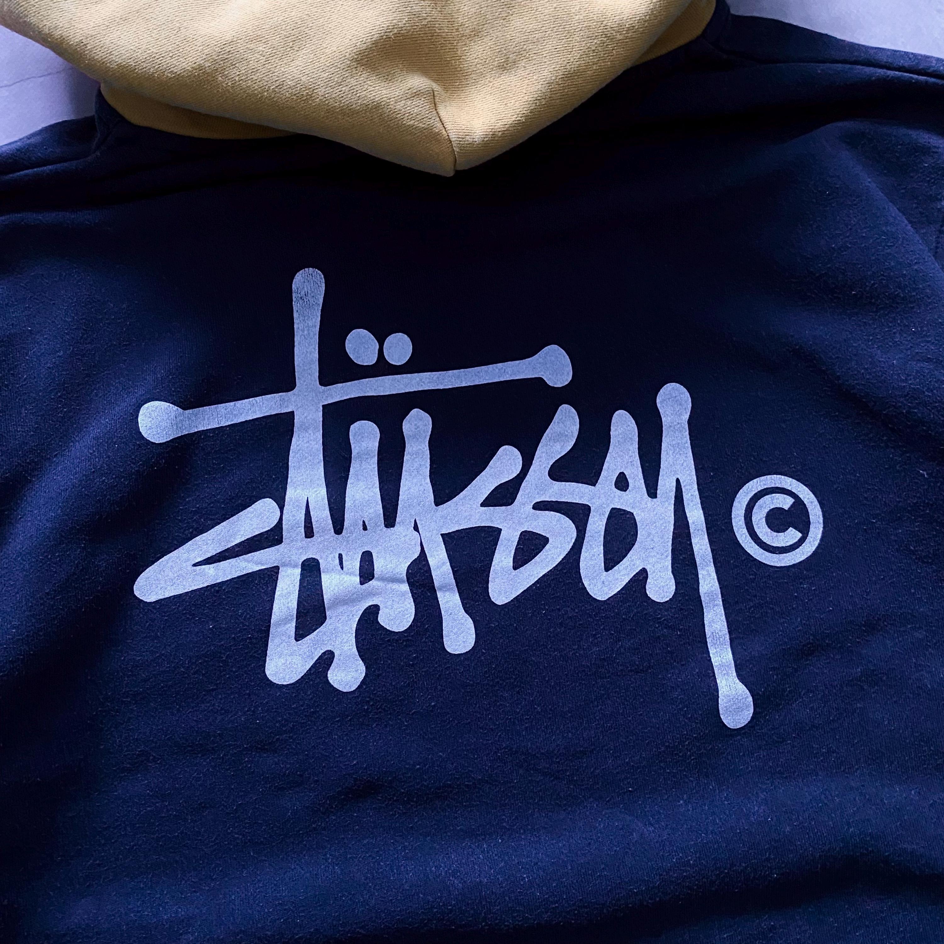00s old stussy hoodie navy stock logo Vintage 00s Stussy Faded Big 00s old stussy hoodie navy stock logo Vintage 00s Stussy Faded Big
