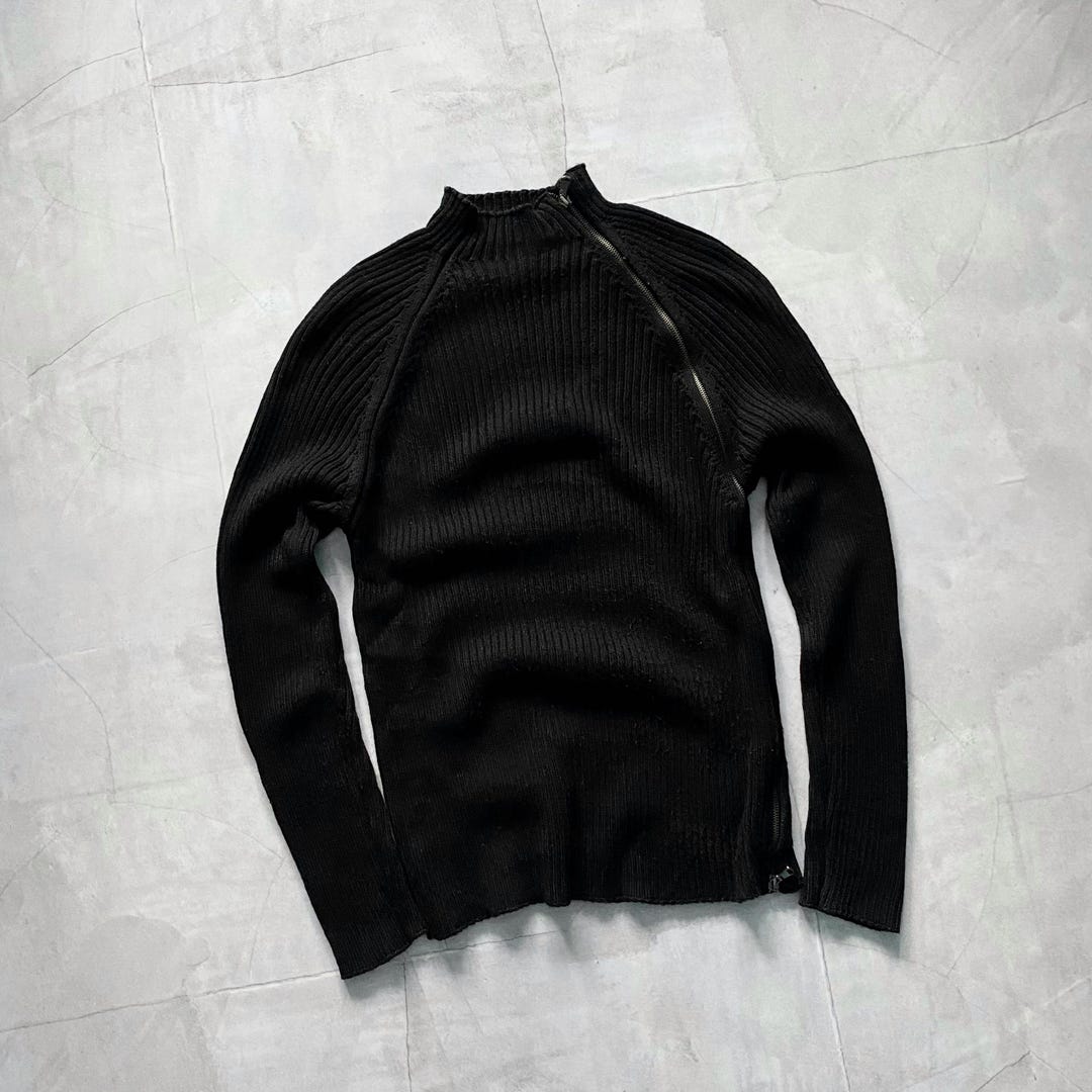 00s double zip driver’s knit sweater 00s double zip driver's knit sweater 00s double zip driver's