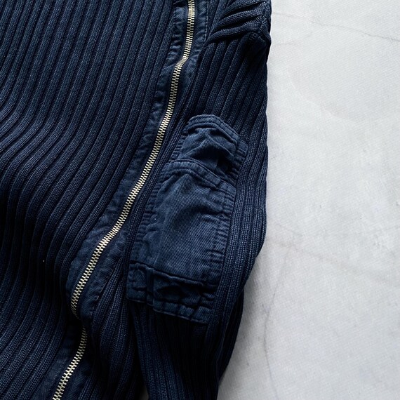 00s Diesel Style Knit Full Zip Rib Striped Sweater Y2K Size L - Etsy