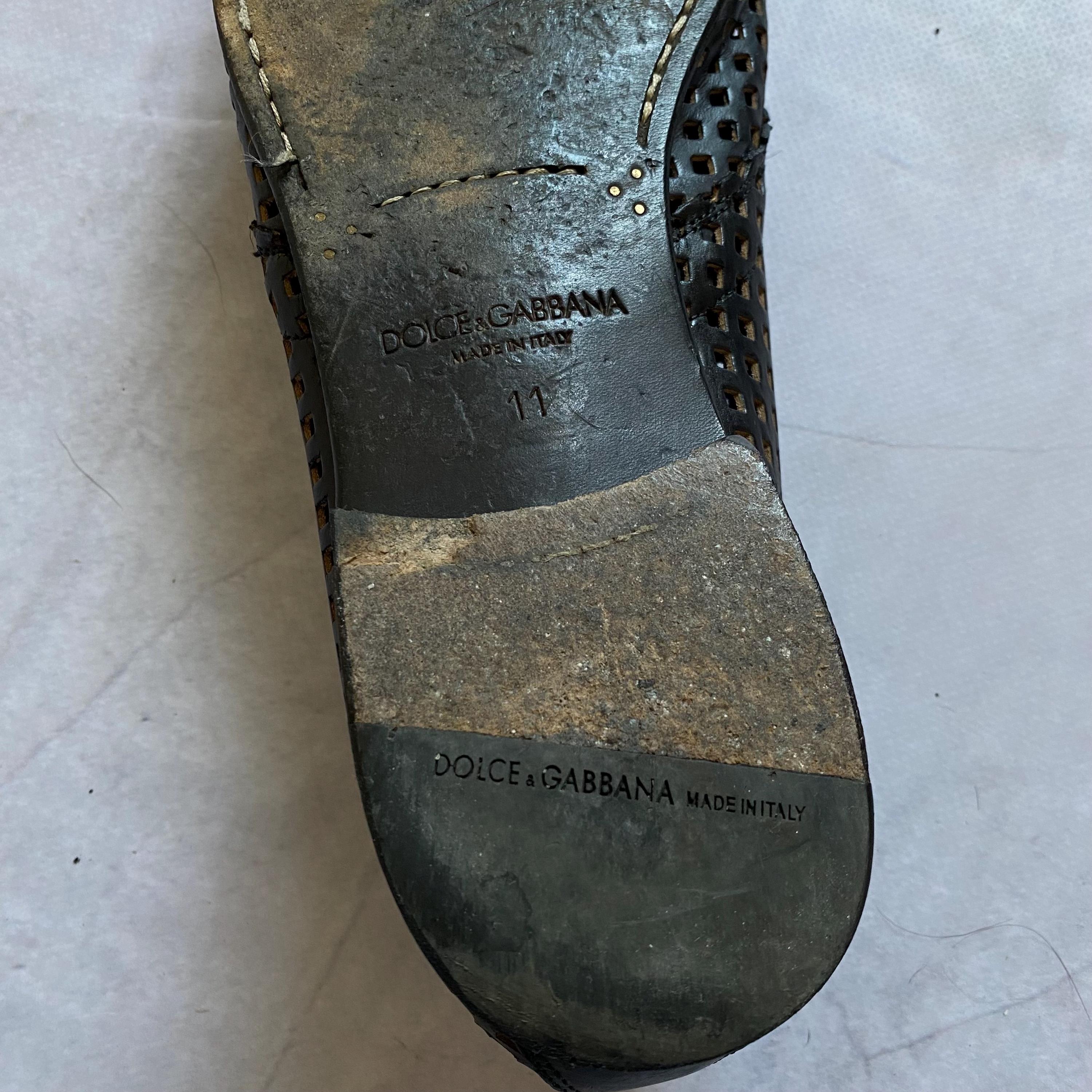 Archive Vintage Dolce Gabbana Leather Avant-garde Shoes Size US 11