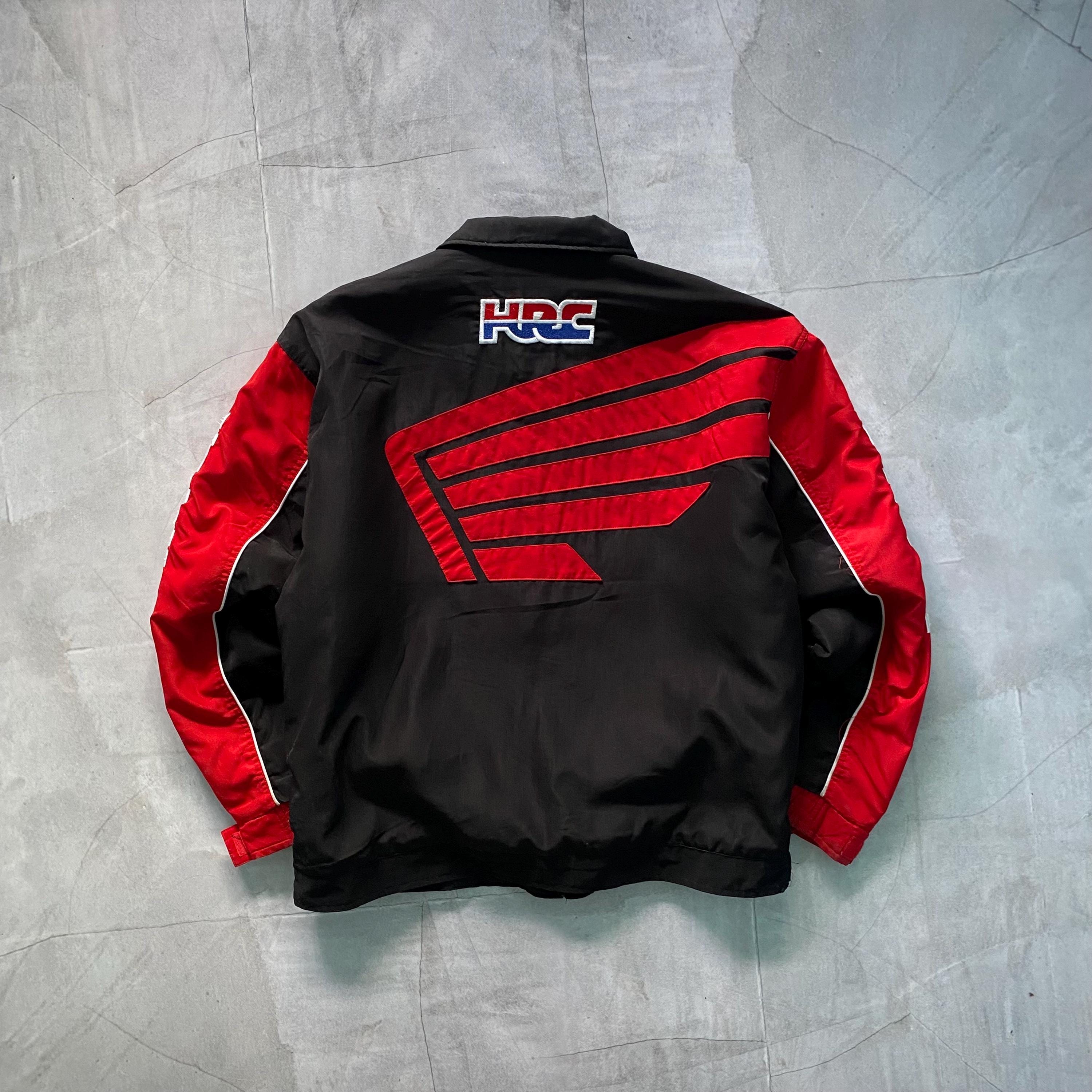 Honda HRCジャケット 黒/赤 Vintage 90s Honda HRC Racing Ferrari Red Bull Style Jacket Size XL