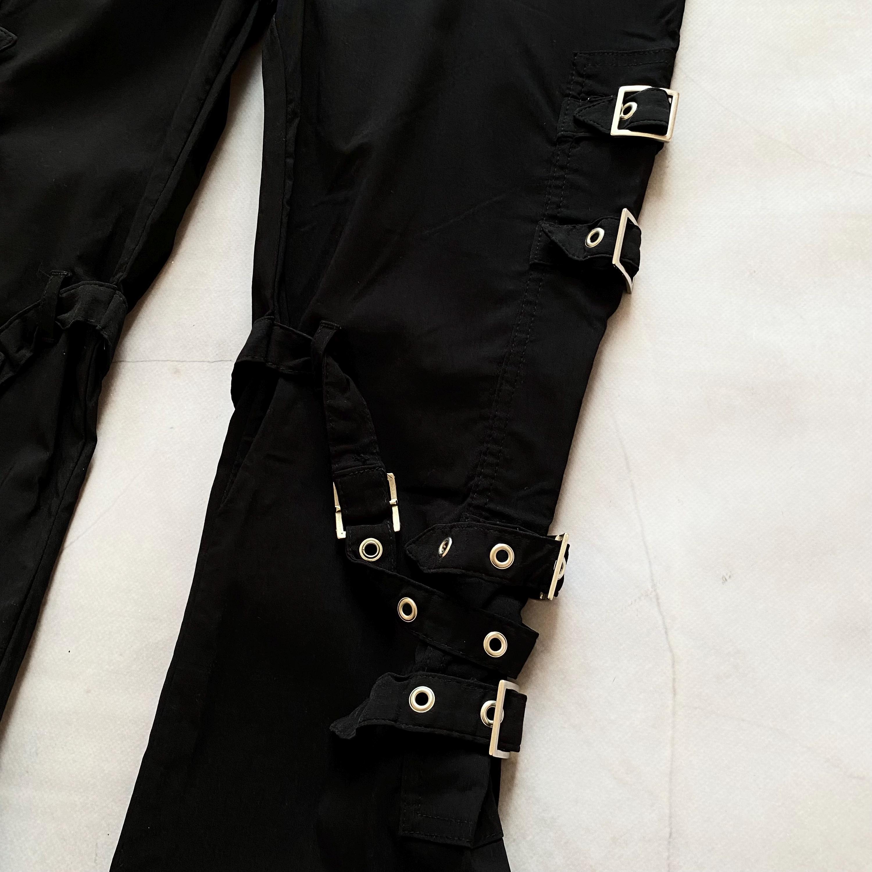 Y2K Punk Strap Opium Bootcut Pants Hysteric Glamour Style Women
