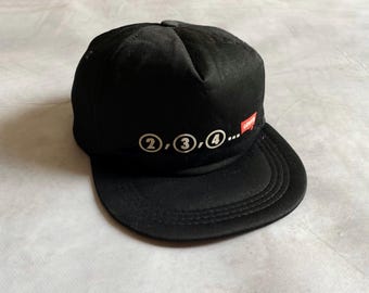Vintage Levi's Big Logo Cap Hat - 80-90s Black Y2K