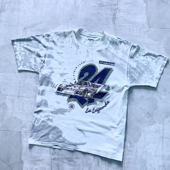 24 Heures Du Mans Vintage 1998 All Over Print Race T-shirt Size M
