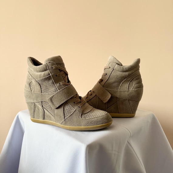 9*u様 Isabel marant Ash スエード インヒール スニーカー ASH Gray Suede Hi-top Bekett Boddy Sneakers Like Isabel Marant
