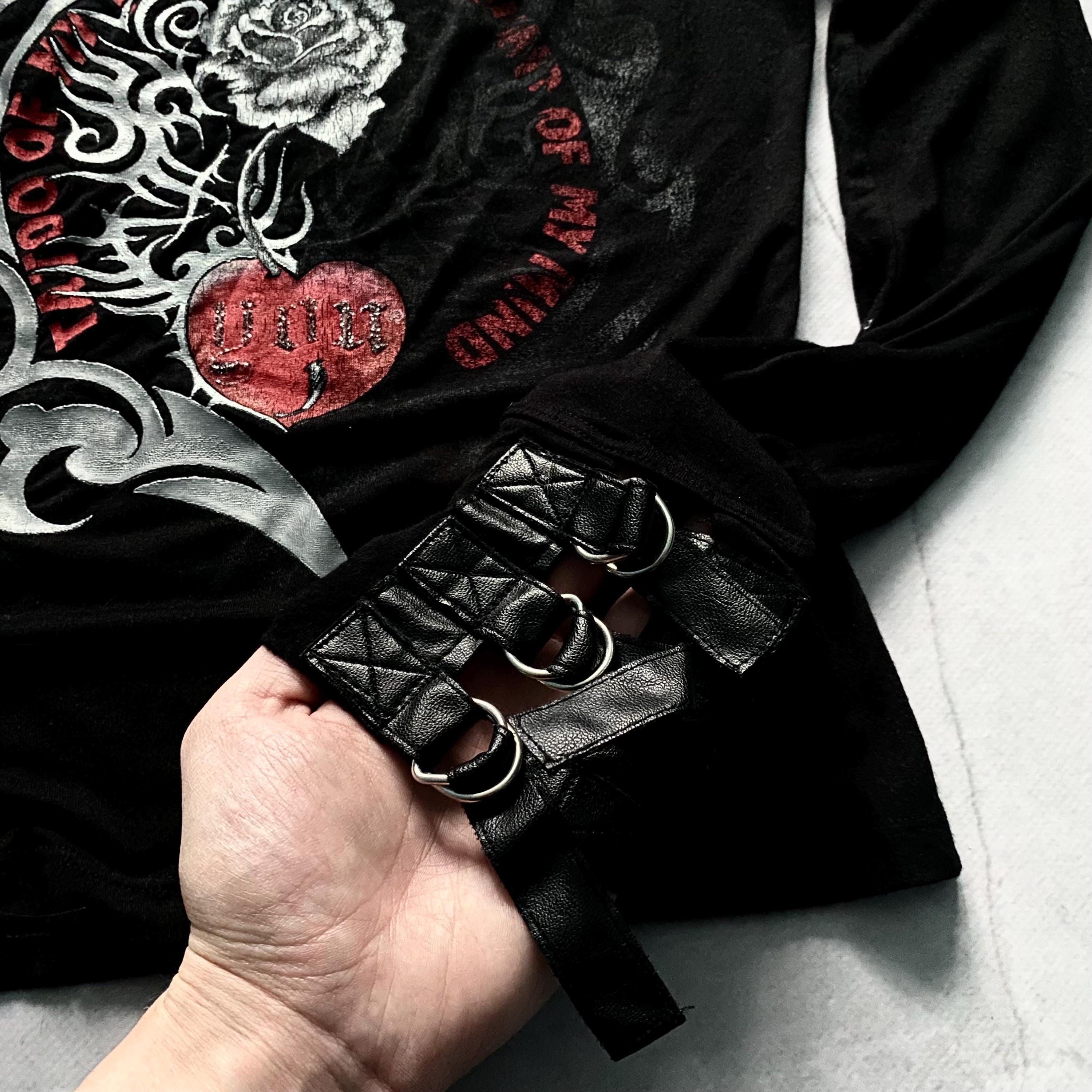 HYSTERIC GLAMOUR y2k カットソー Y2K Punk Strap Long Sleeve T-shirt Hysteric Glamour Style Womens