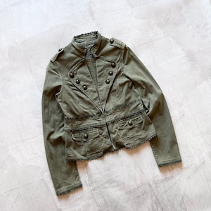 00s Military short jacket 00s goa short length military jacket y2k