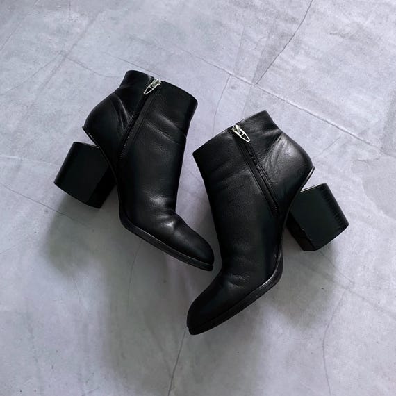 Alexander Wang Gabi Booties Black Leather Cutout Ankle Boots
