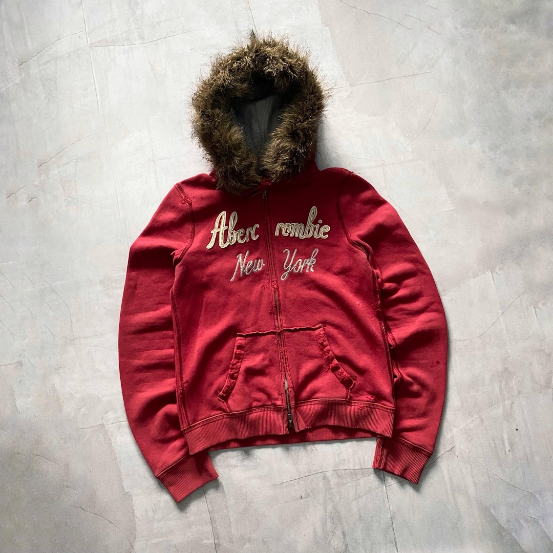 Abercrombie&fitch ファー　パーカー Abercrombie&Fitch - アバクロ パーカー ファー付き 美品の通販