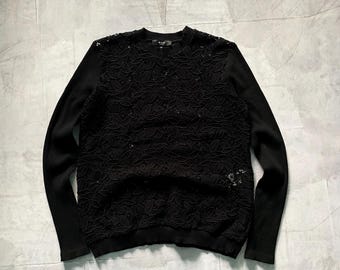 Sudadera con cuello alto y estampado floral de Versus Versace Y2K talla 44