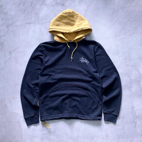 トップス 00s old Stussy fade logo hoodie Vintage Handmade 00s Gray Stussy Sunfade Hoodie Rare Man