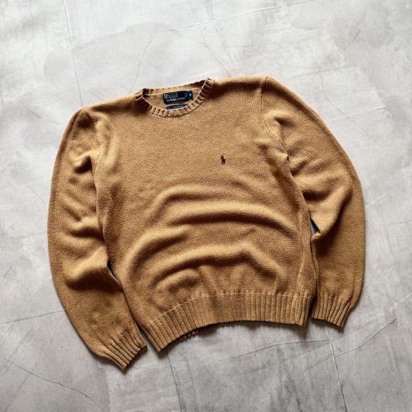 Vintage 90s Polo Ralph Lauren Cotton Knit Sweater Y2K Size M