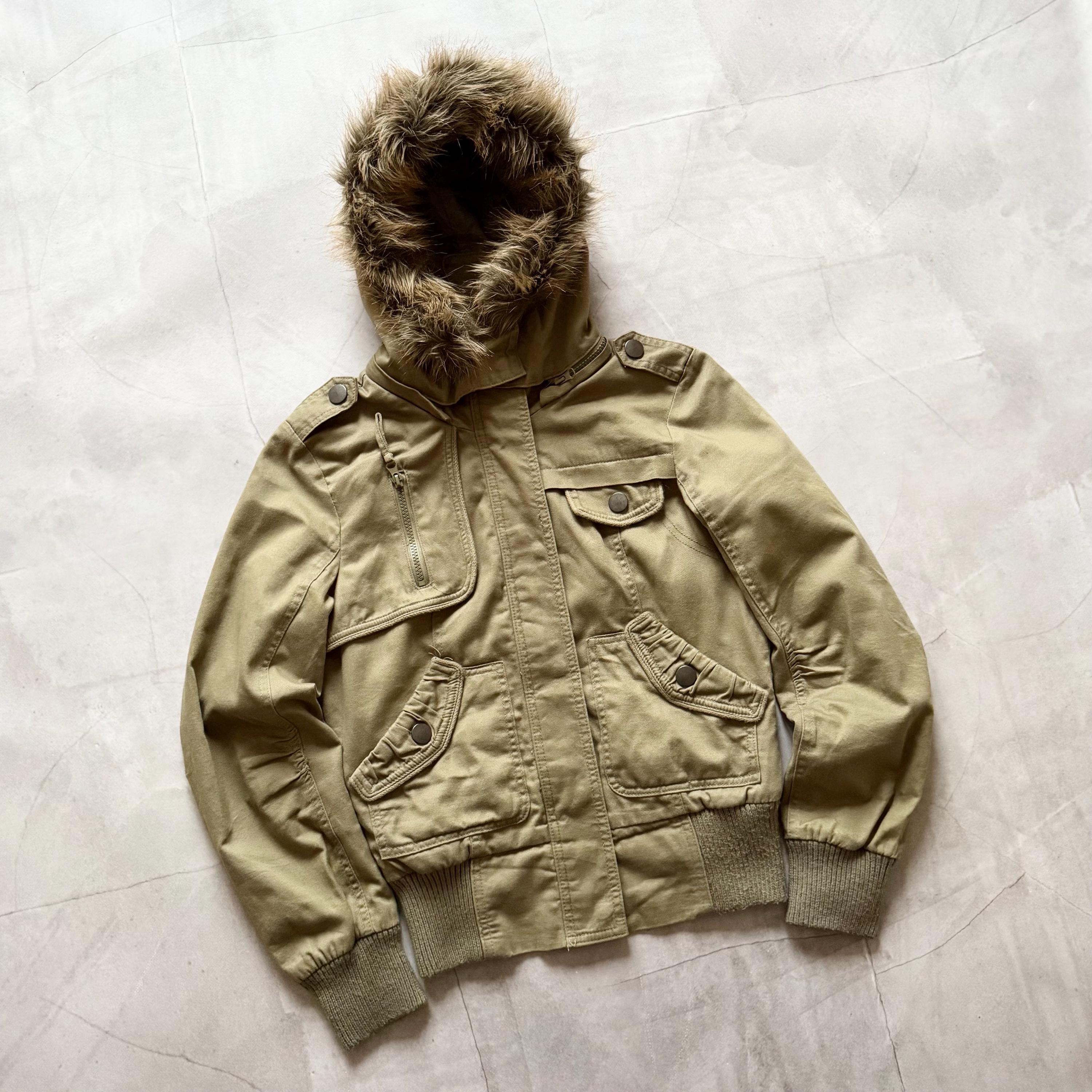 Vintage Military Cargo Faux Fur Bomber Jacket – LGB Vibe Multi