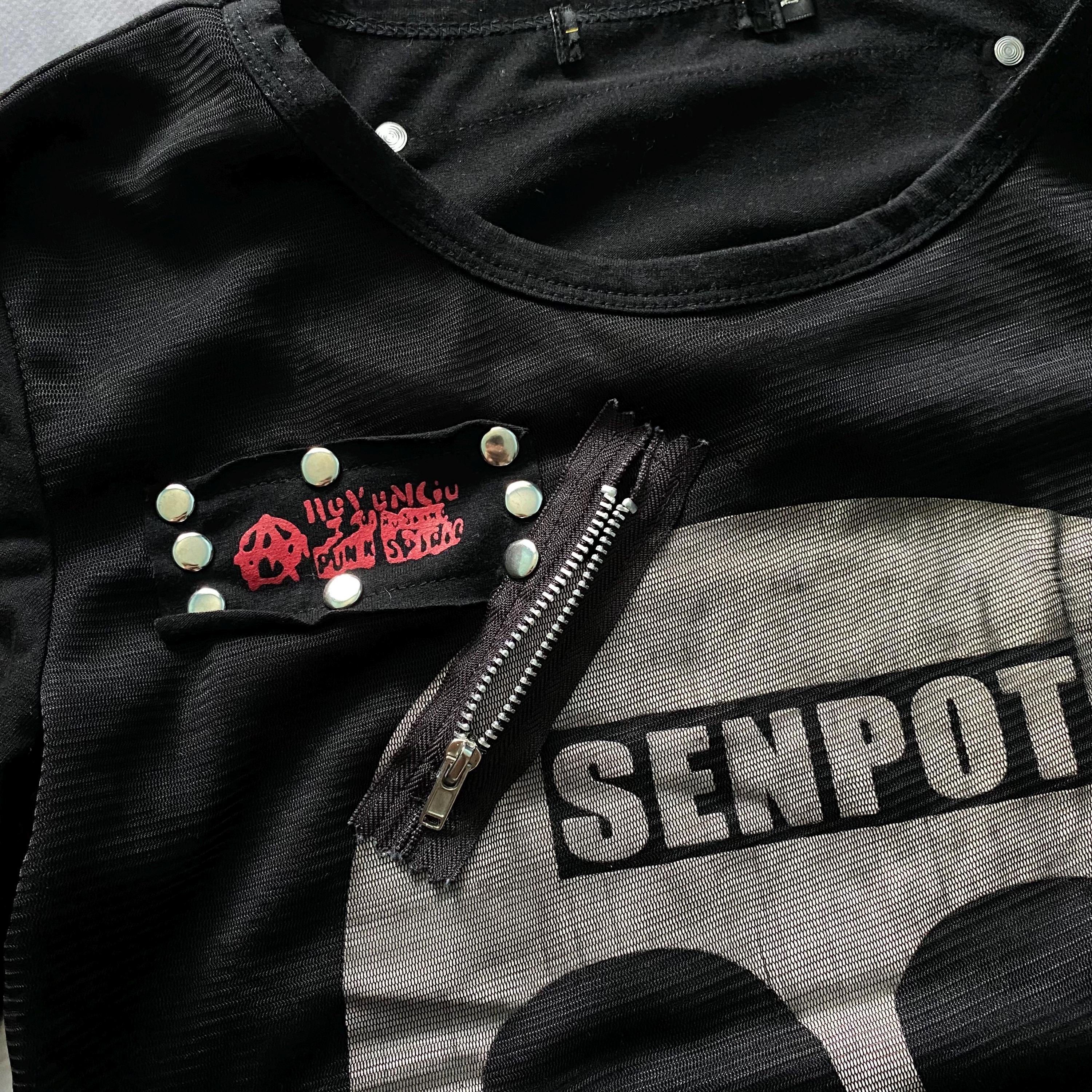 VTG 90s Opium Goth Bandage Zip Longsleeve Tripp NYC Style Womens