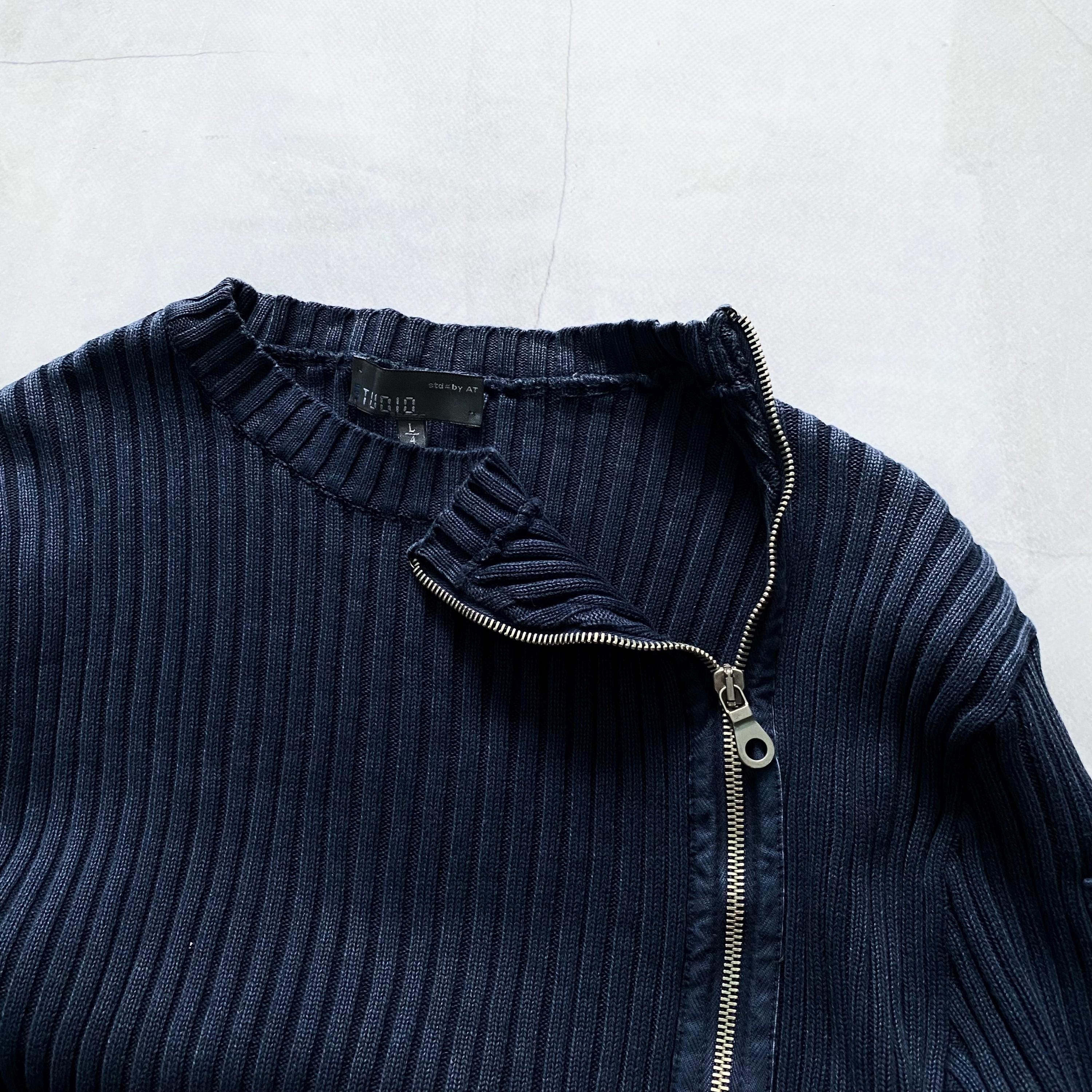 トップス 00s y2k archive diesel zip ds knit Diesel Wool-blend zip sweater with graphic logo - Knitwear Mens in