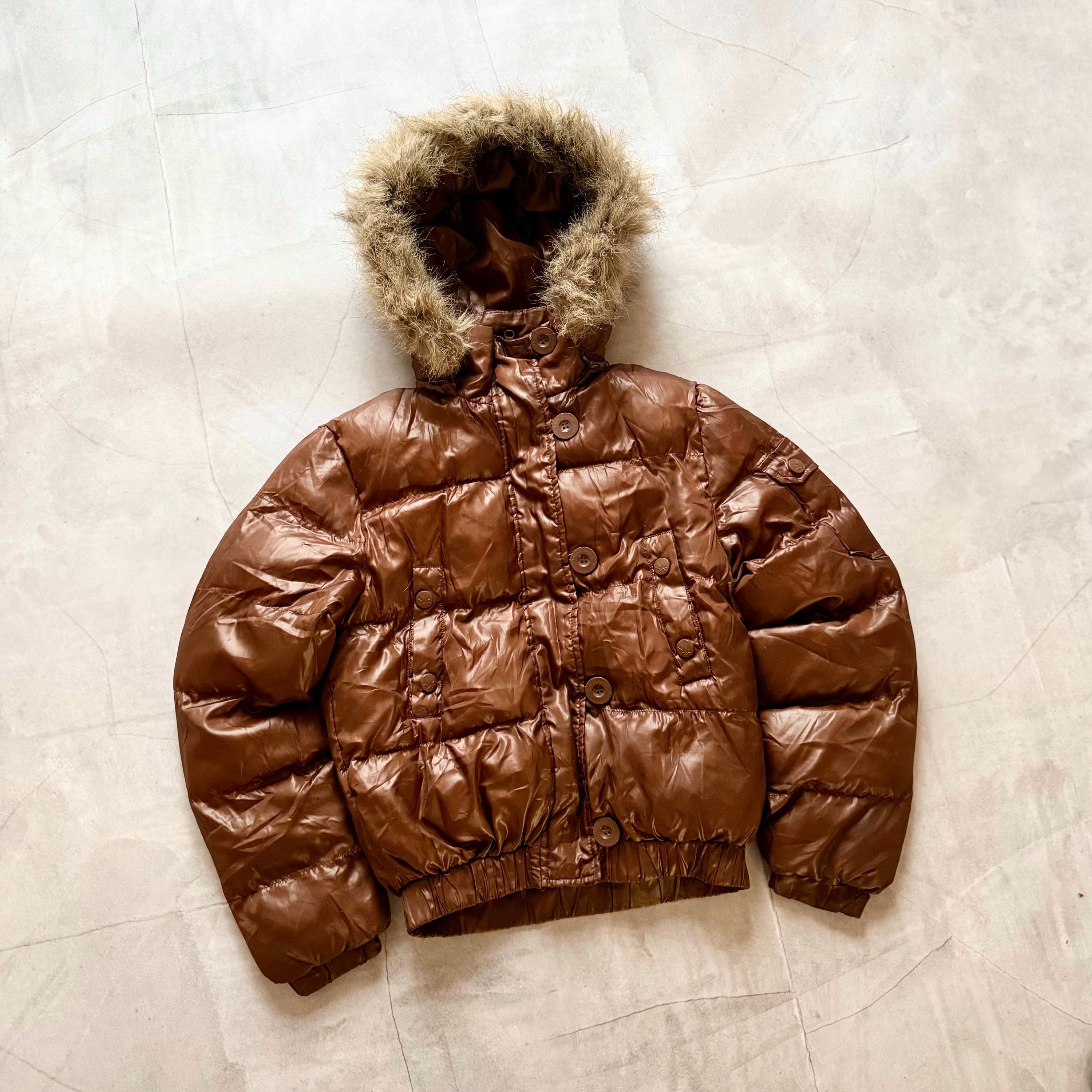 Vintage Cargo Faux Fur Bomber Jacket – LGB Vibe Multi Pocket, Size