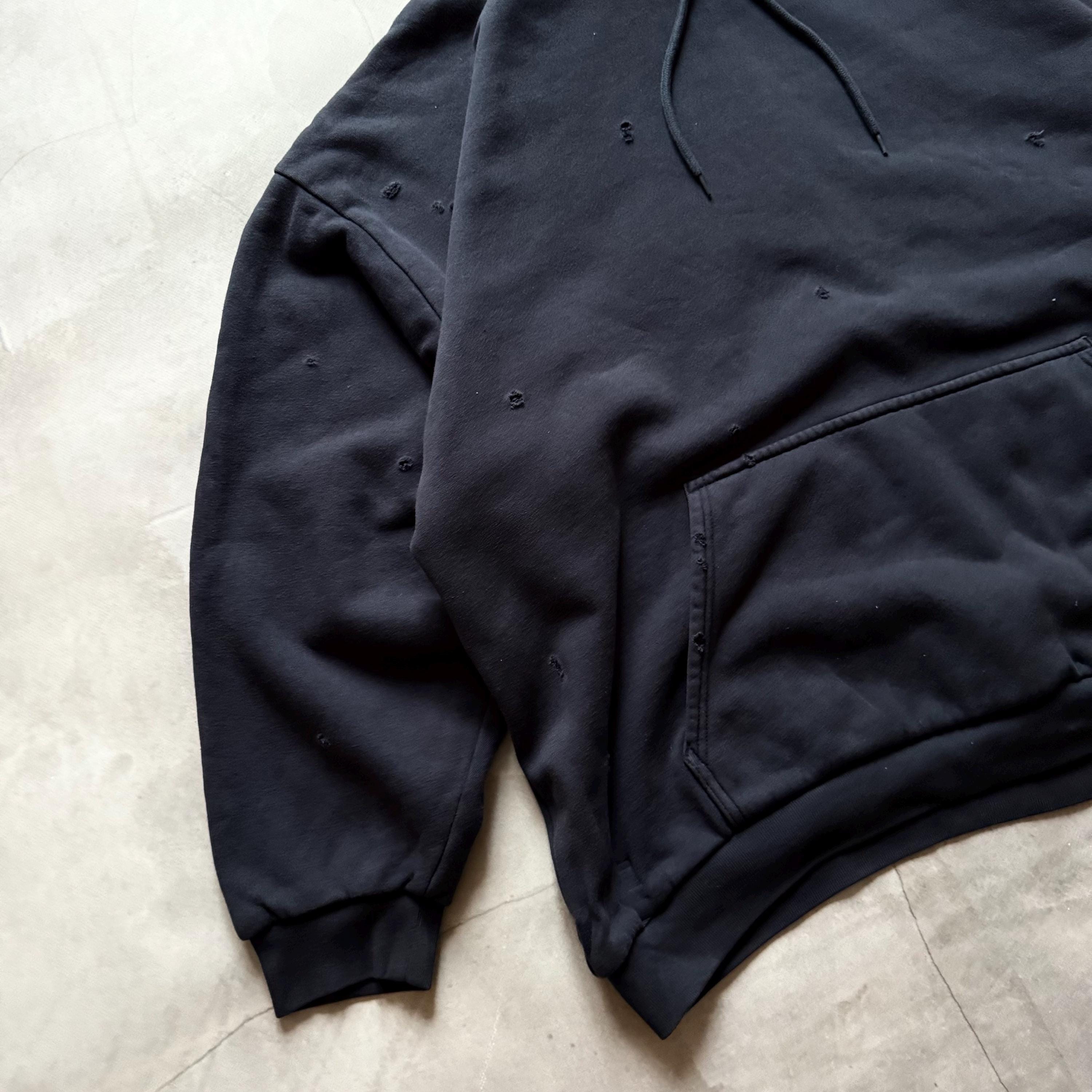 Yeezy X Gap Oversize Navy Yzy Kanye West Distressed Hoodie Size L