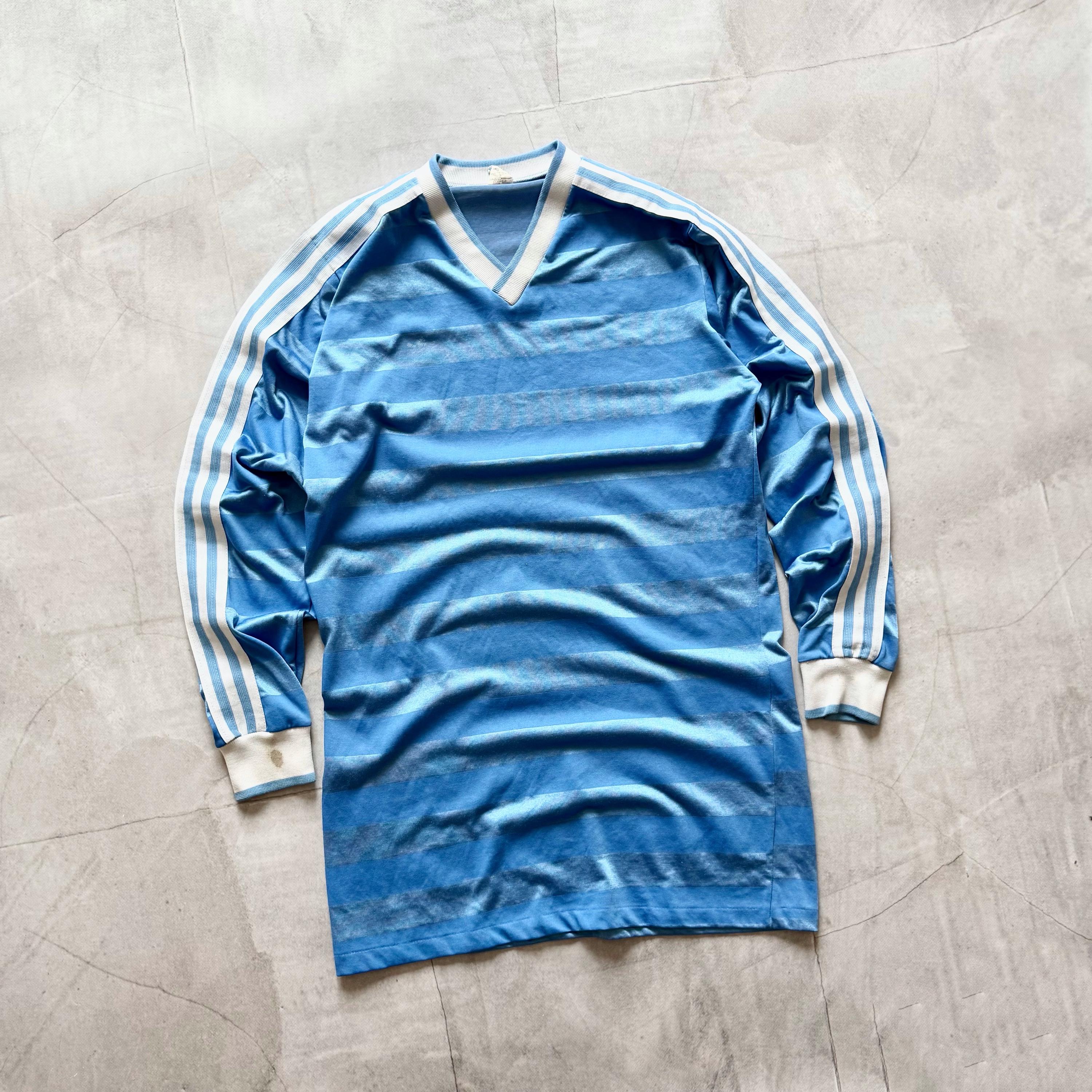Vintage 80s Adidas Made West Germany Stripped Longsleeve Football