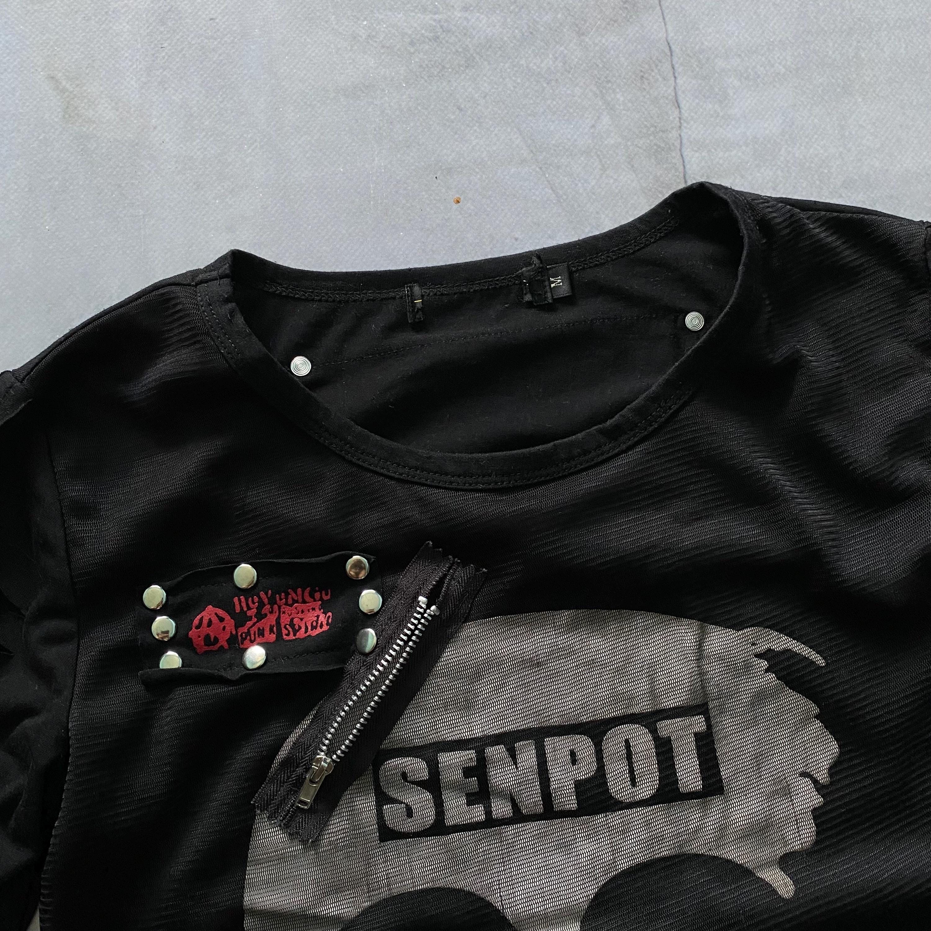 VTG 90s Opium Goth Bandage Zip Longsleeve Tripp NYC Style Womens