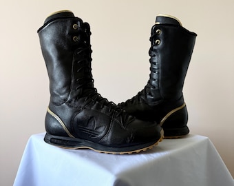 PUMA Archive First Round Boxing Boots Vintage High Knee Shoes 90s