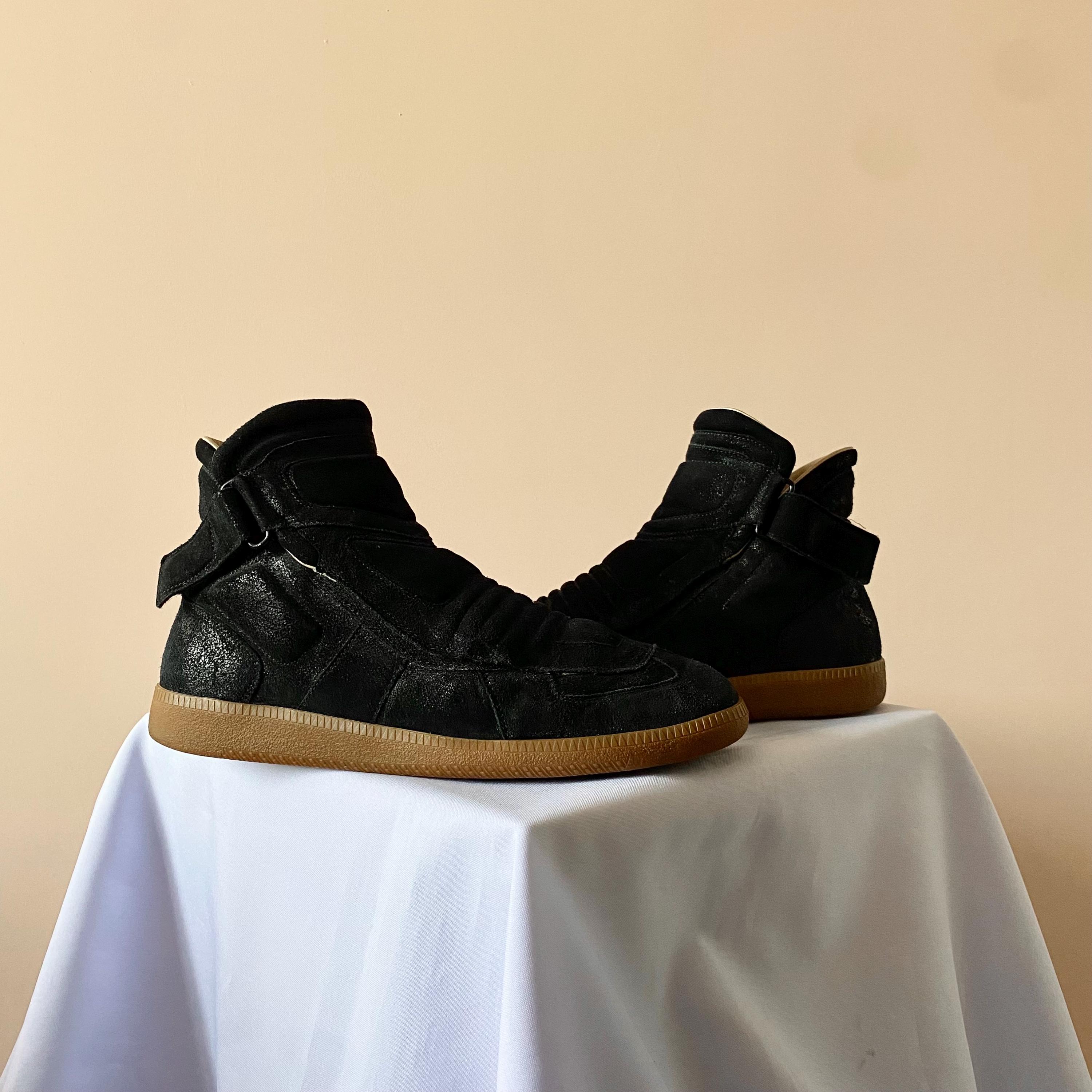 すっちーさん専用Maison Margiela Maison Margiela SS09 Moto Biker Suede Black Sneakers Shoes Future