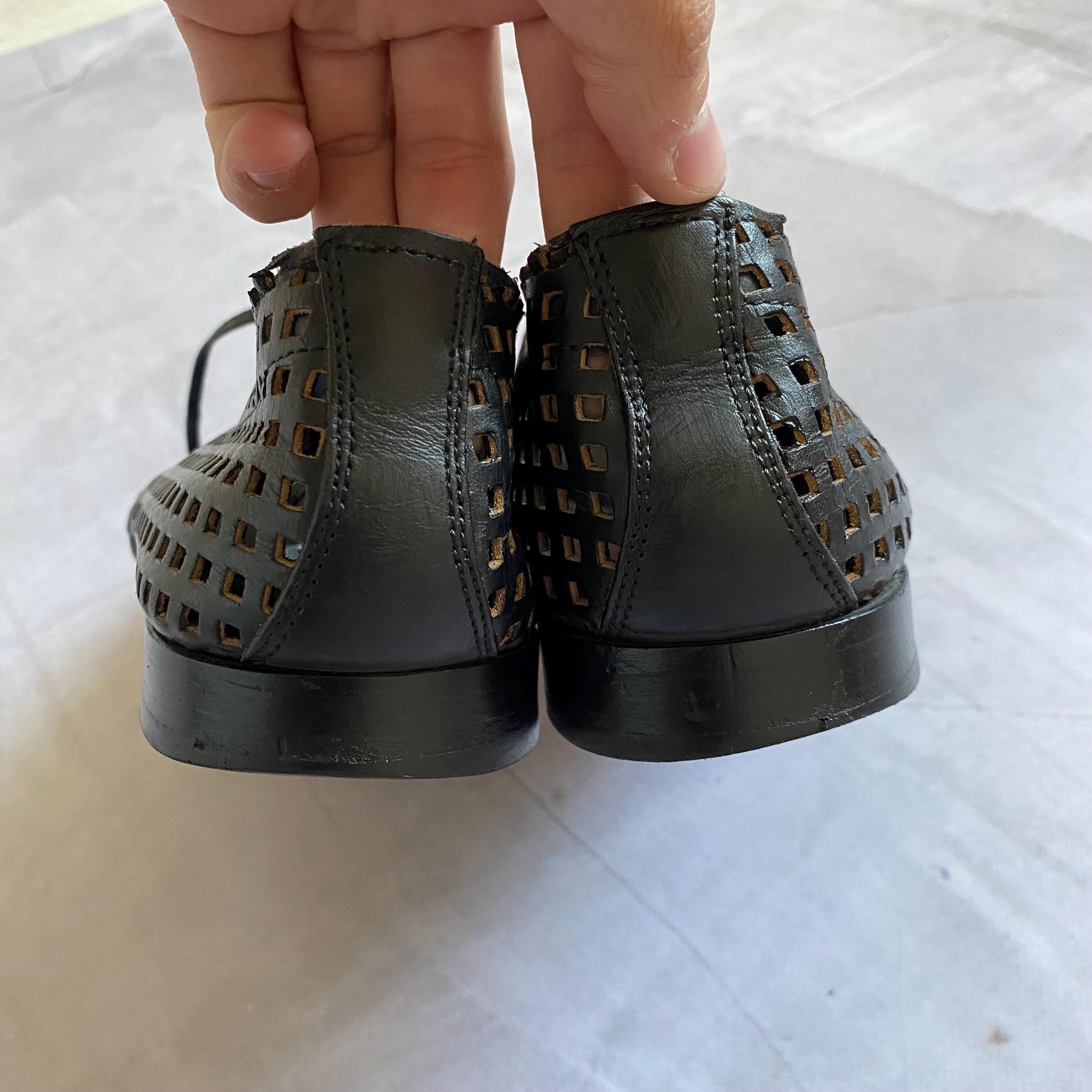 Archive Vintage Dolce Gabbana Leather Avant-garde Shoes Size US 11