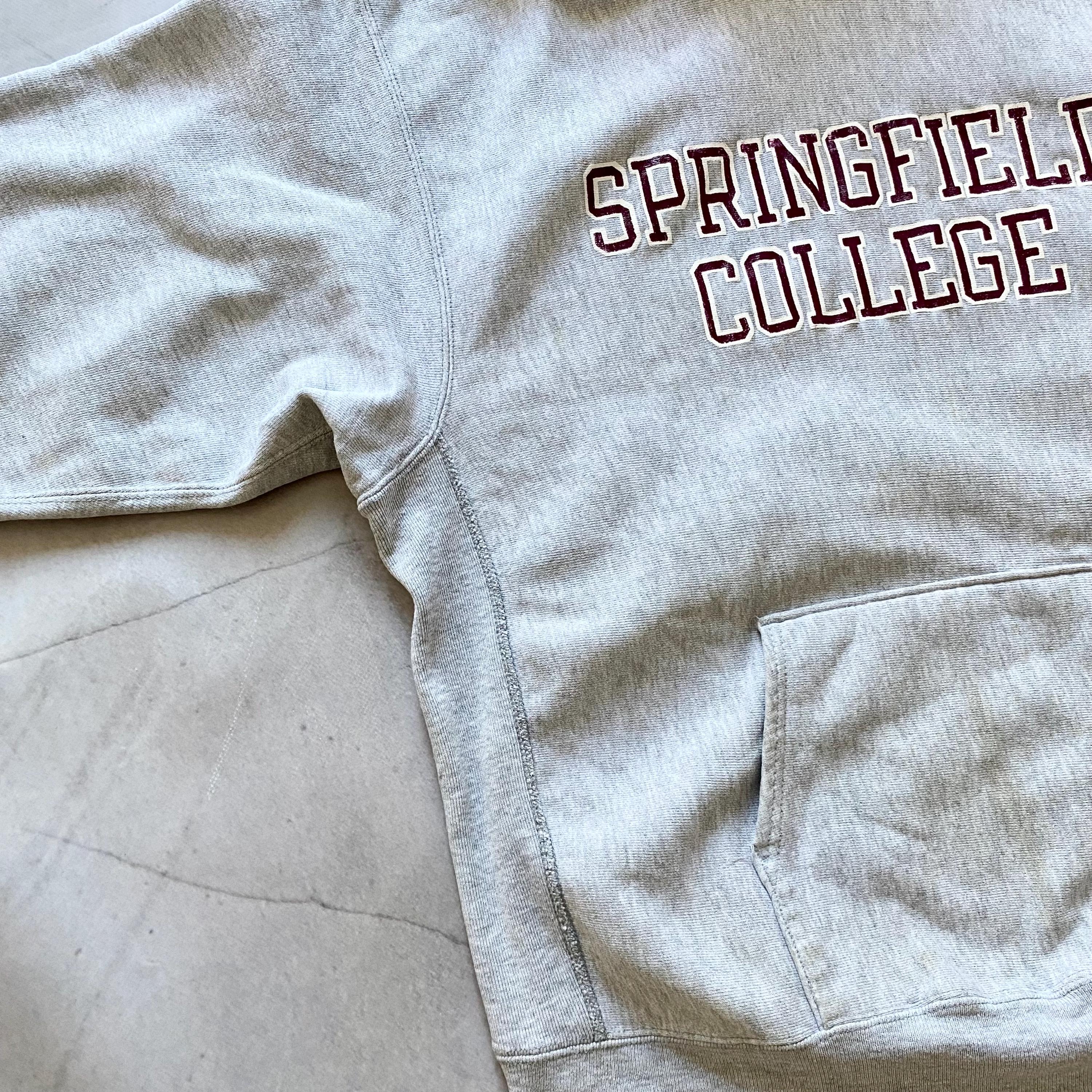 Vintage 80s Champion Reverse Weave Hoodie: Springfield College USA