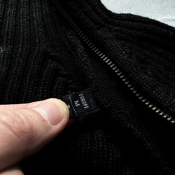00s Diesel Style Knit Full Zip Rib Striped Sweater Y2K Size