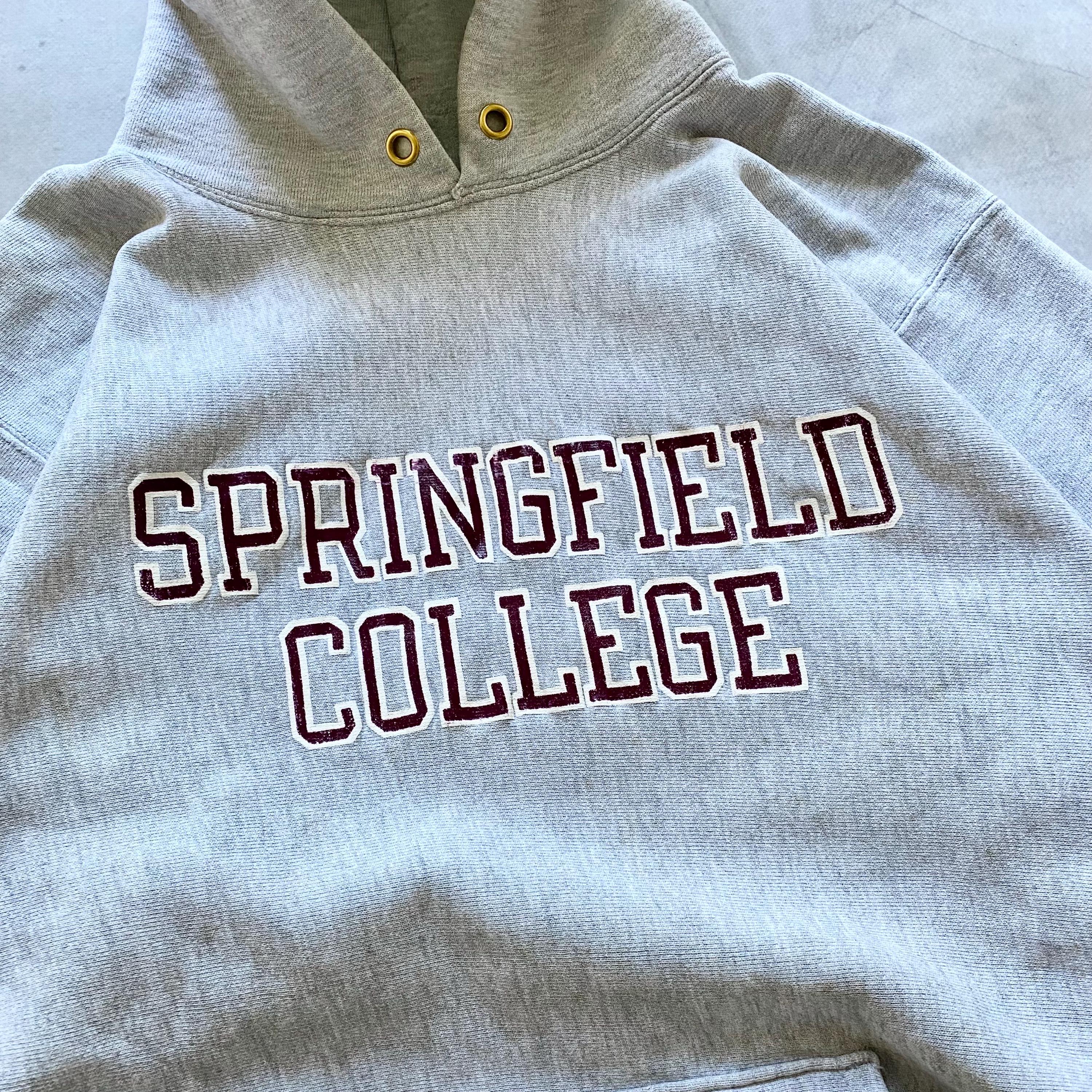 Vintage 80s Champion Reverse Weave Hoodie: Springfield College USA