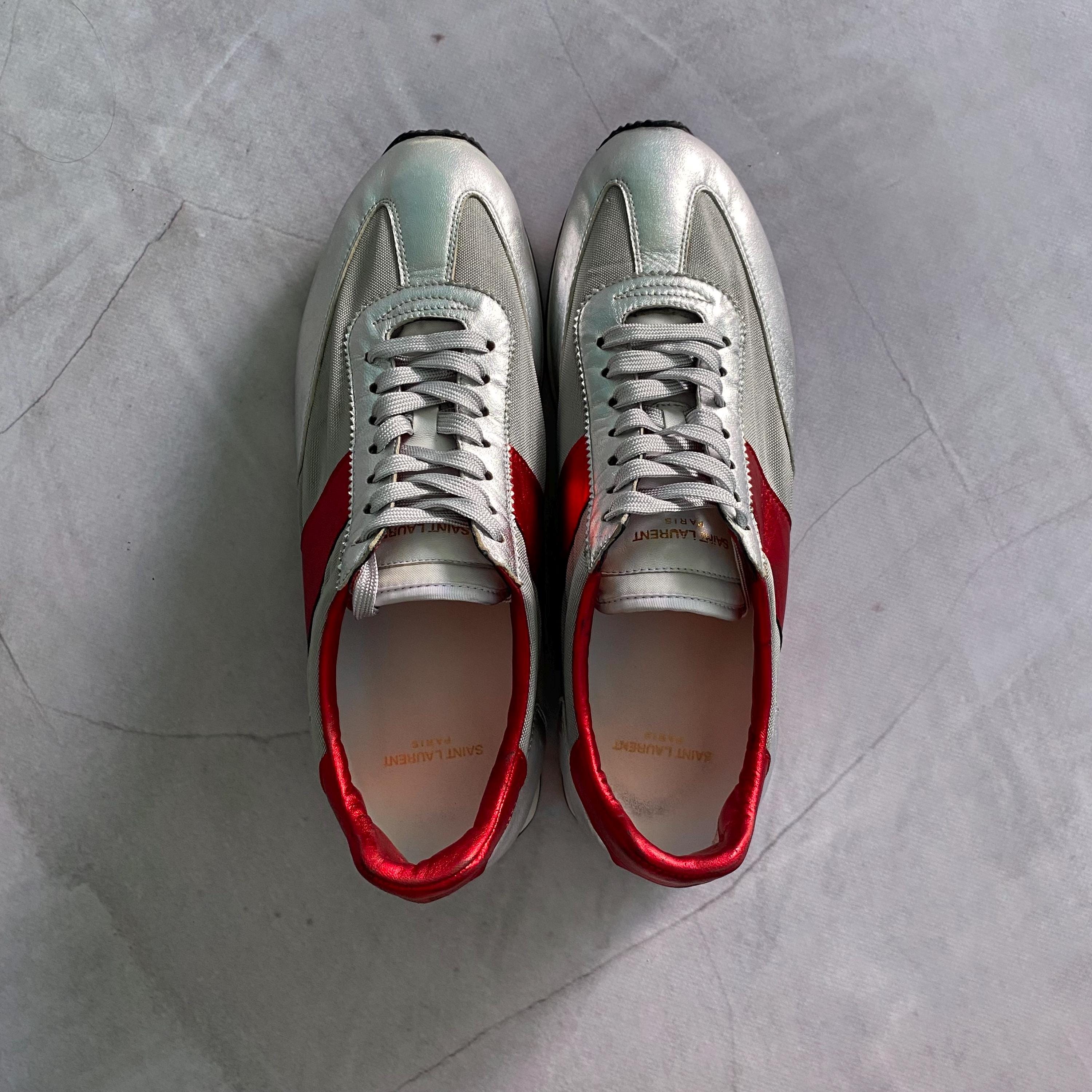 Saint Laurent Paris Silver/red Sneakers Shoes Size EUR 45 - Etsy