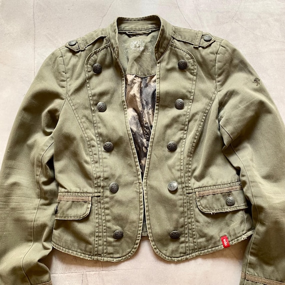 00s Napoleon Military Distressed Cropped Jacket Coat Japan PPFM