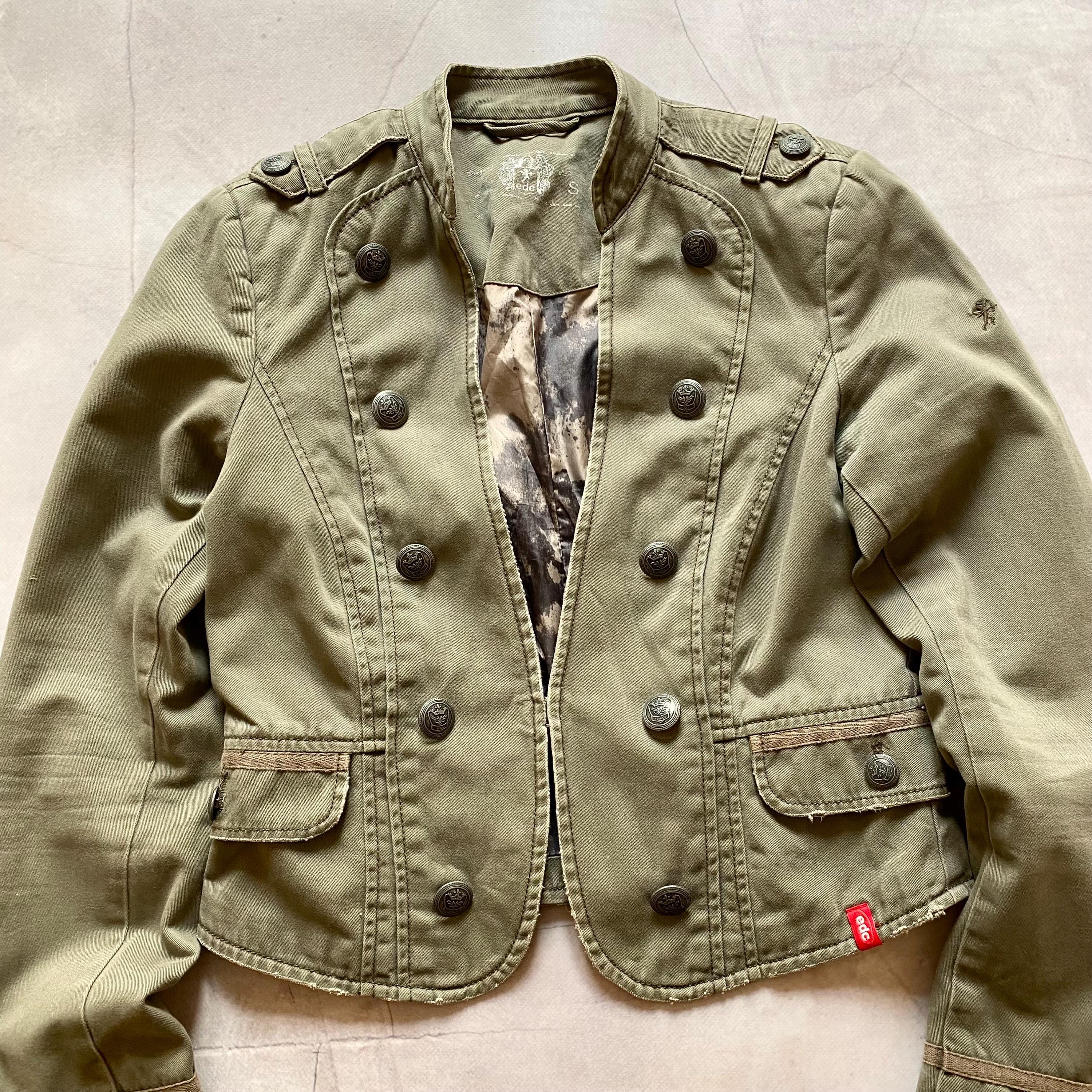 00s Napoleon Military Distressed Cropped Jacket Coat Japan PPFM