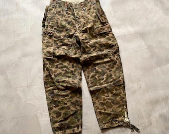 1972 Österreichische KAZ 57 Cargo Pea Dot Armee Hose - Militär Multipocket - Größe 32