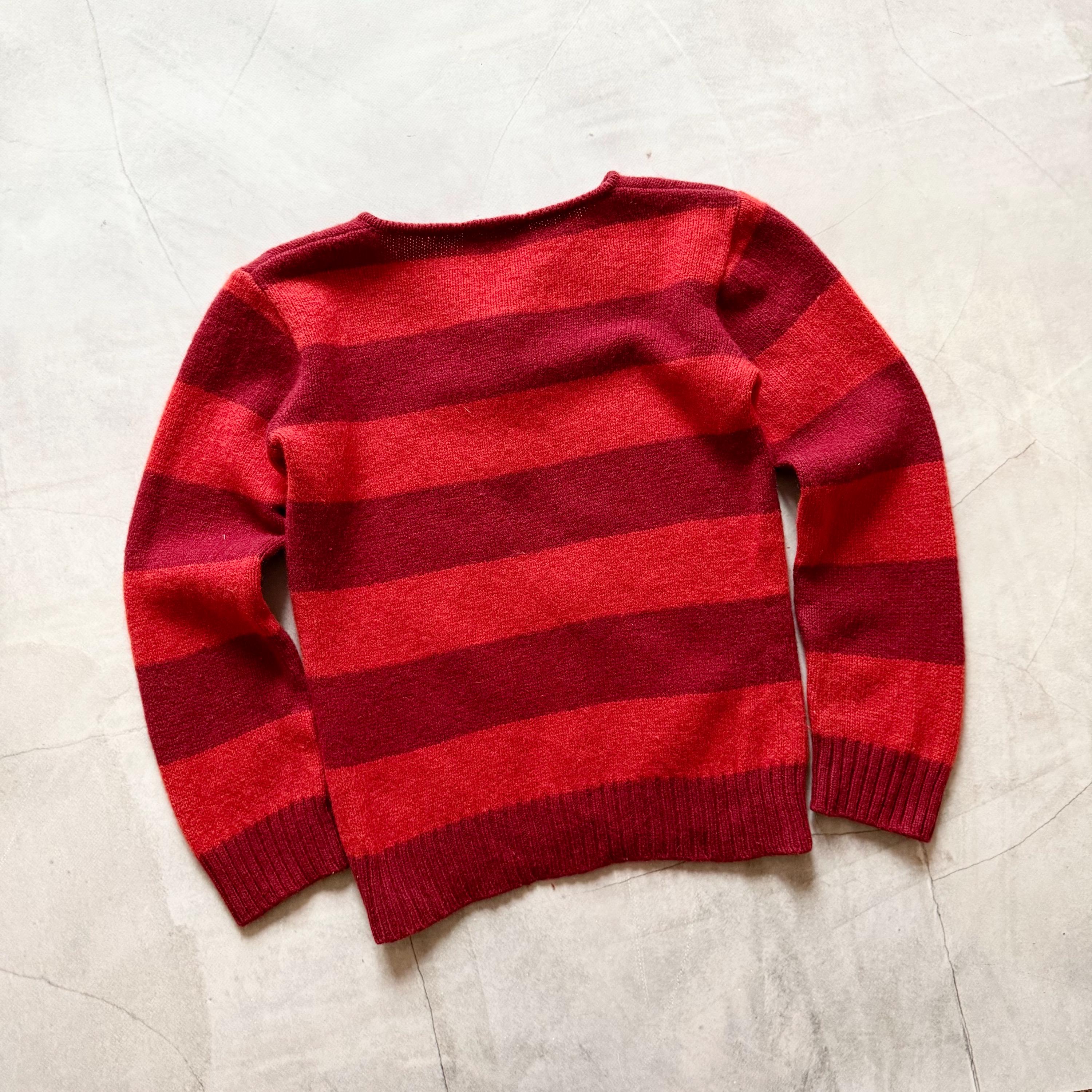 トップス 90s agnes b. made in France wool knit Vintage Agnes B Enfant Striped France Sweater Cop Copine Vibe