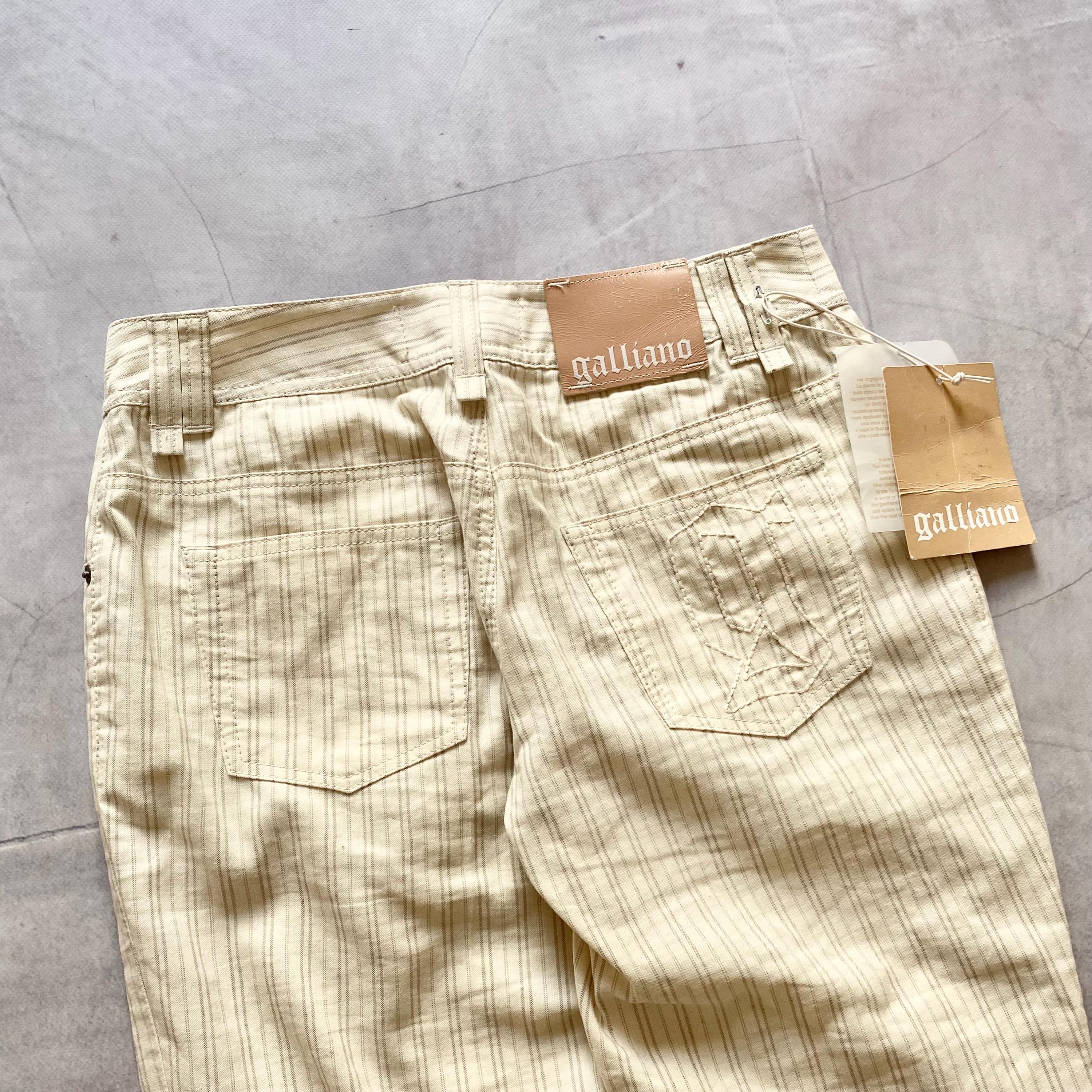 John Galliano Y2K Striped Pocket Big Logo Pants Jeans - Size 27 - Etsy