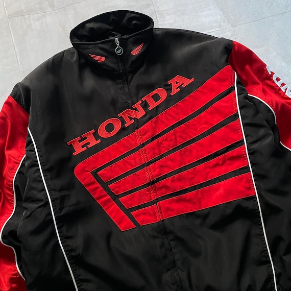 Vintage 90s Honda HRC Racing Ferrari Red Bull Style Jacket Size XL
