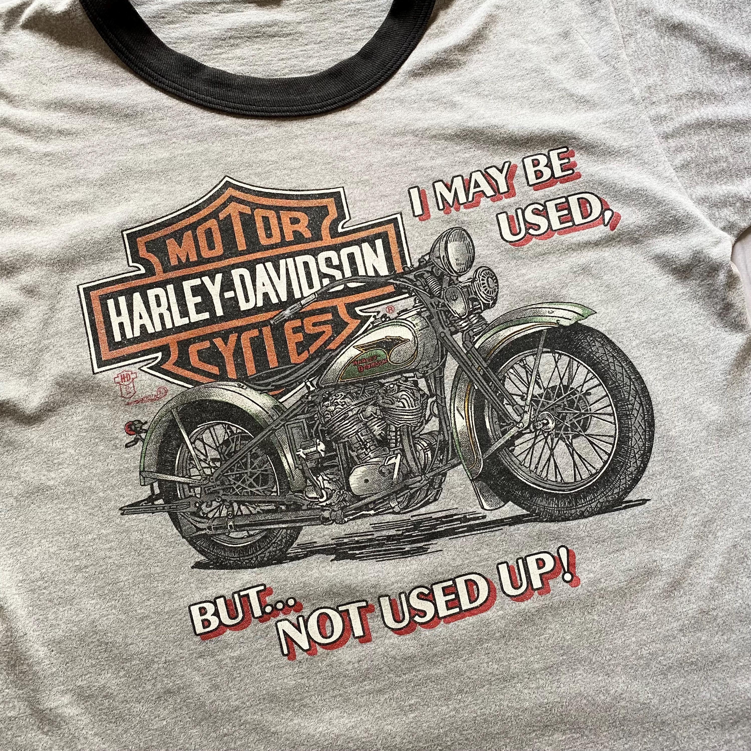 Vintage 1987 Harley Davidson T-shirt: Moto Biker Chopper Tee, Size