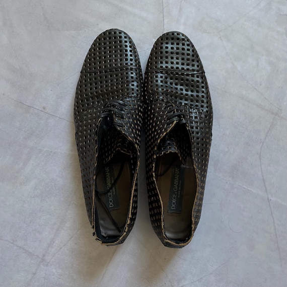 靴 archive DOLCE&GABBANA Leather Shoes Archive Vintage Dolce Gabbana Leather Avant-garde Shoes Size US 11