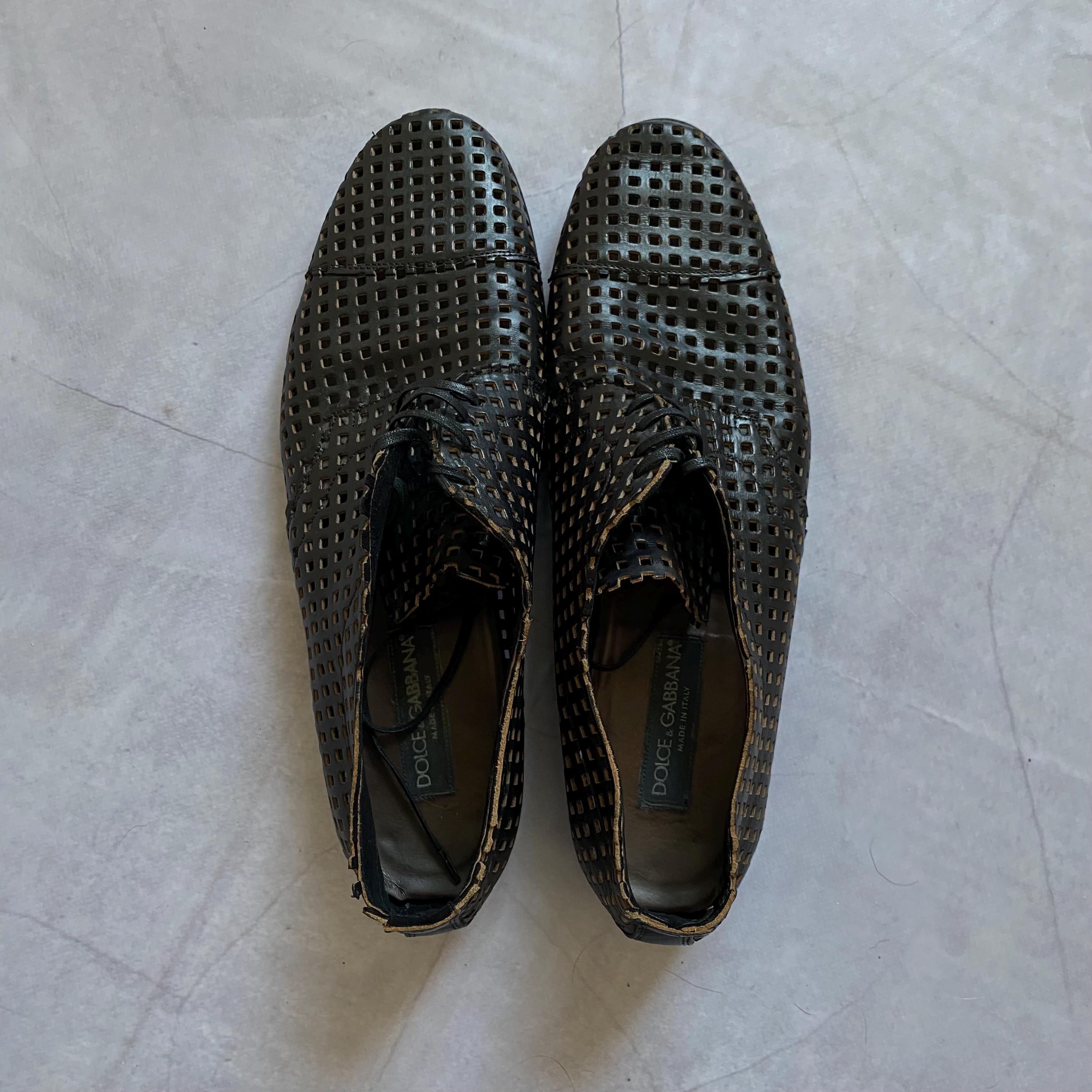 Archive Vintage Dolce Gabbana Leather Avant-garde Shoes Size US 11